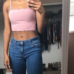 Pink cropped cami